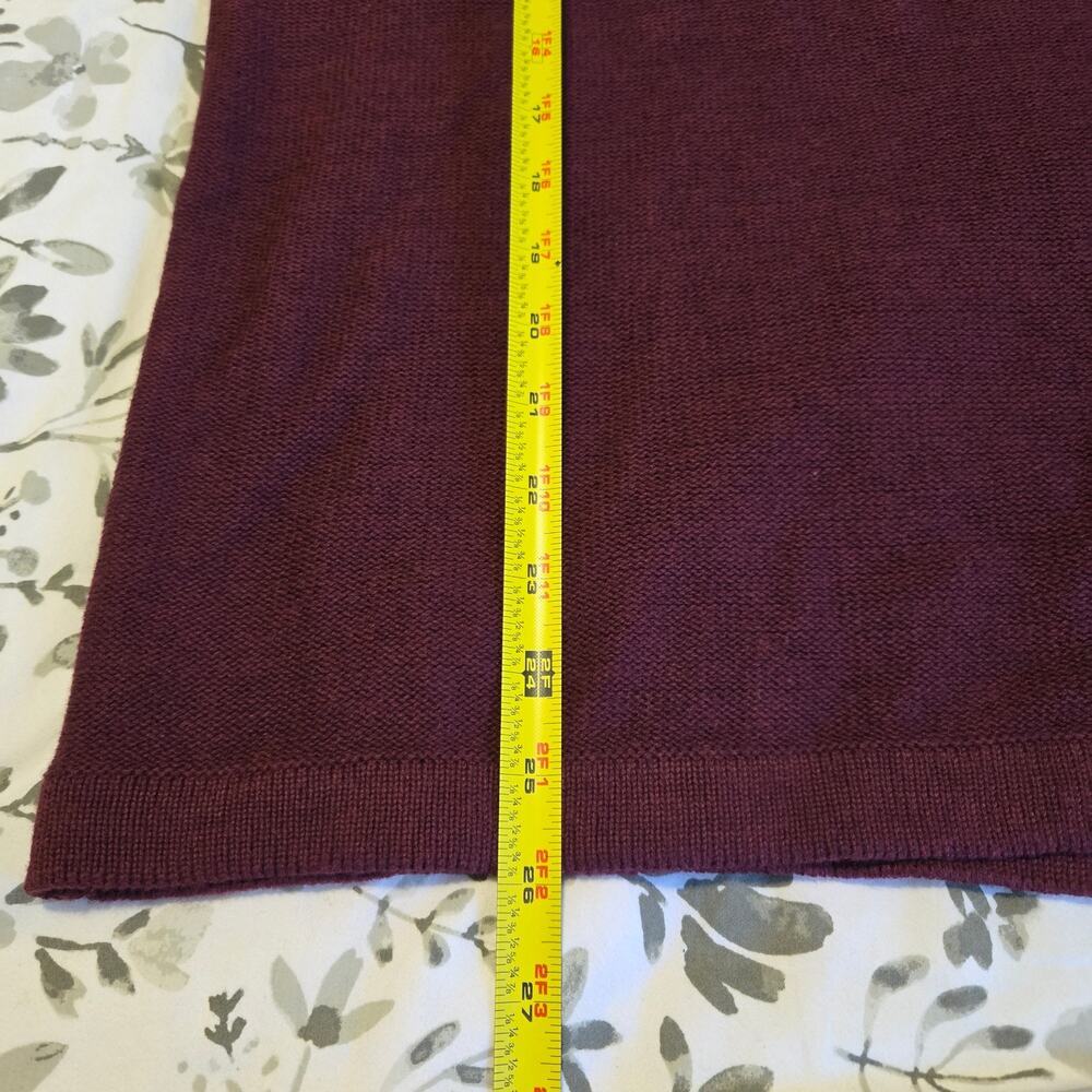 Flag and Anthem Men's Half Zip Sweater S Burgundy Pullover Business Casual